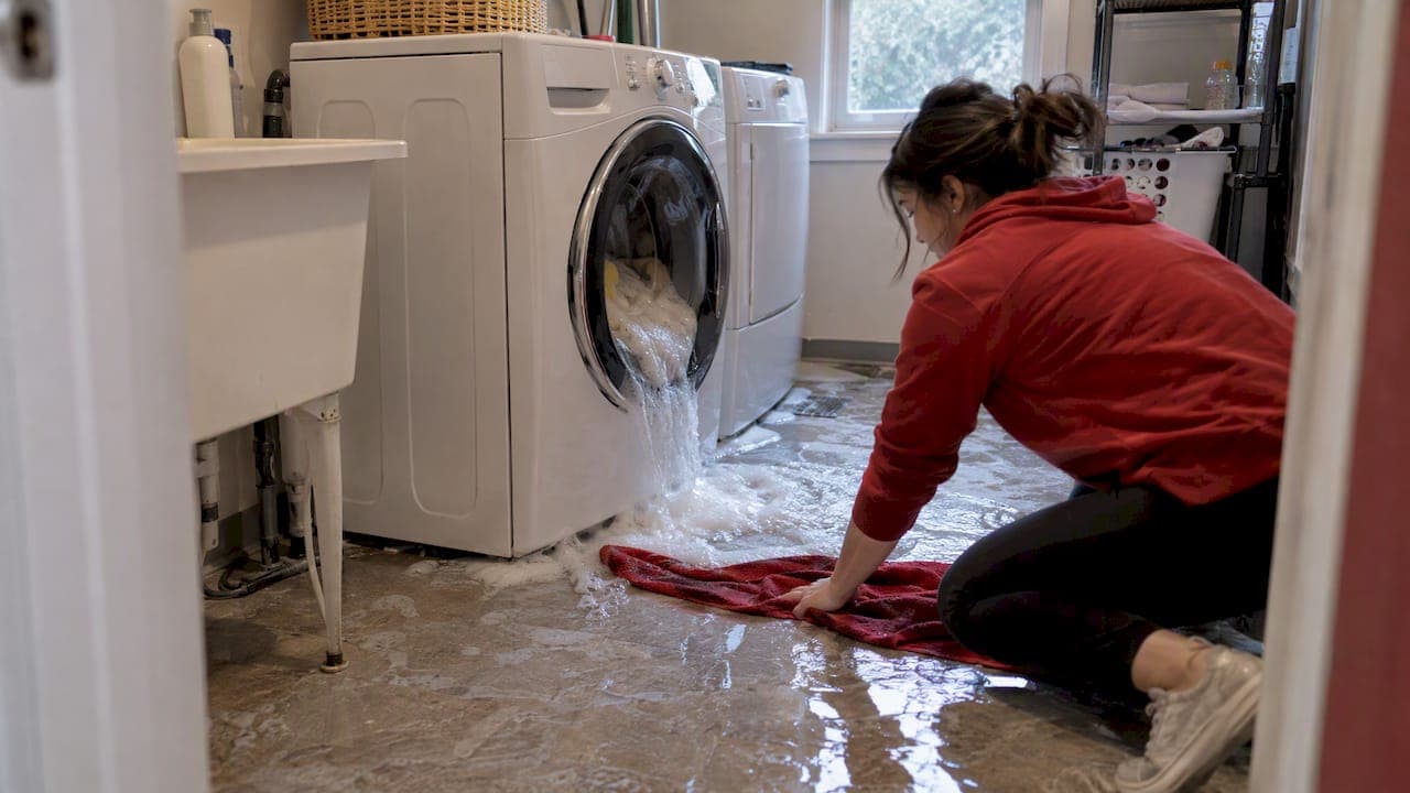 Homeowners: Stop a Washing Machine Overflow in the First 5 Minutes